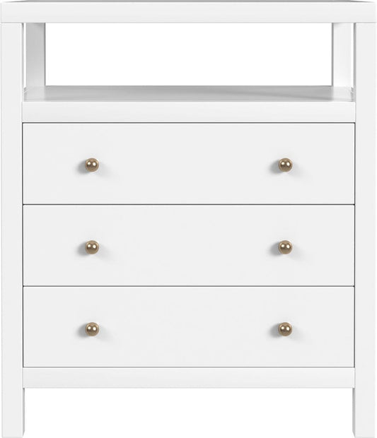 Butler Specialty Company Nora 27 in. W Wood 3 Drawer Tall Nightstand with Shelf  - White - 5941304 view 2