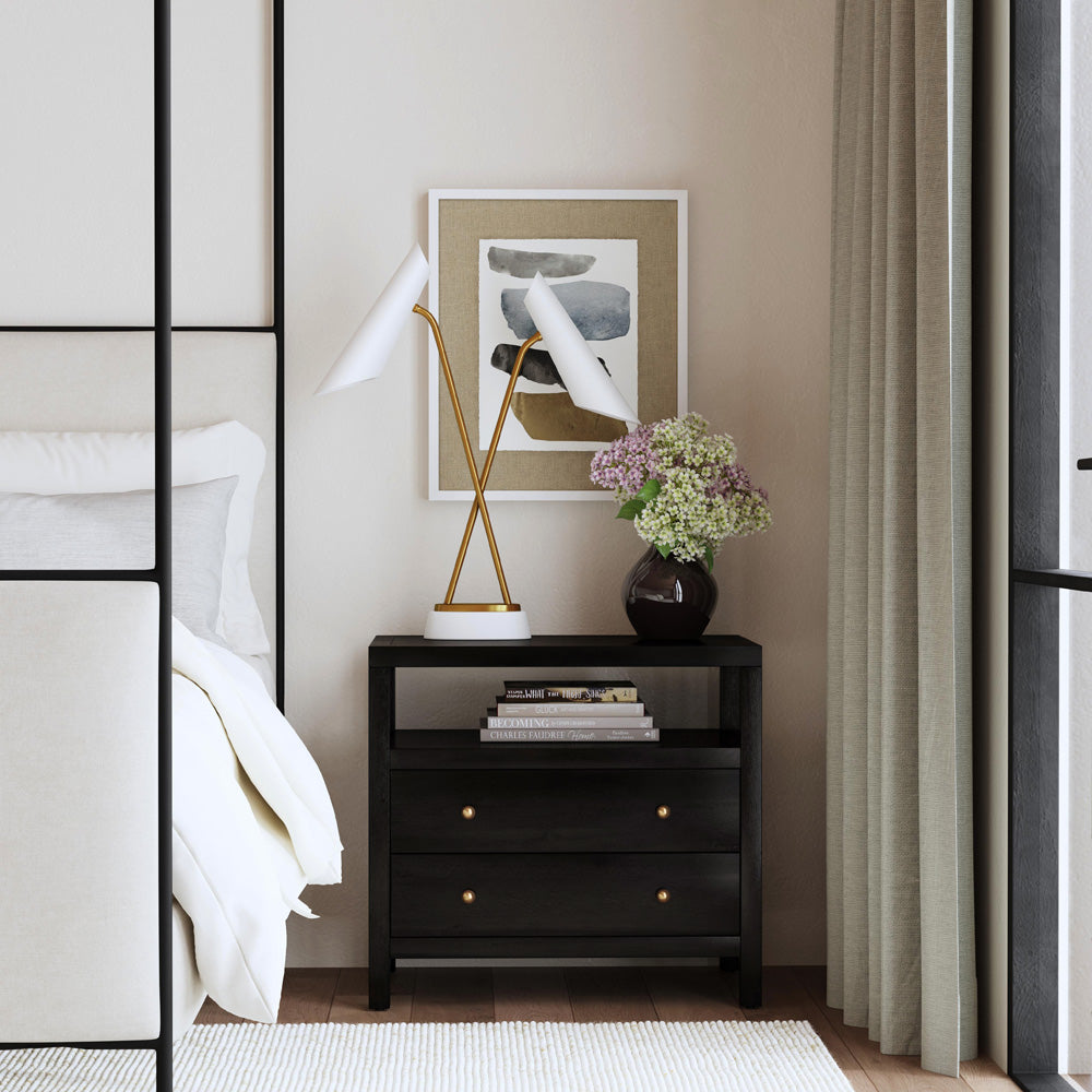 Butler Specialty Company - Nora 28 in. W 2 Drawer Wood Nightstand, Coffee - 5732451