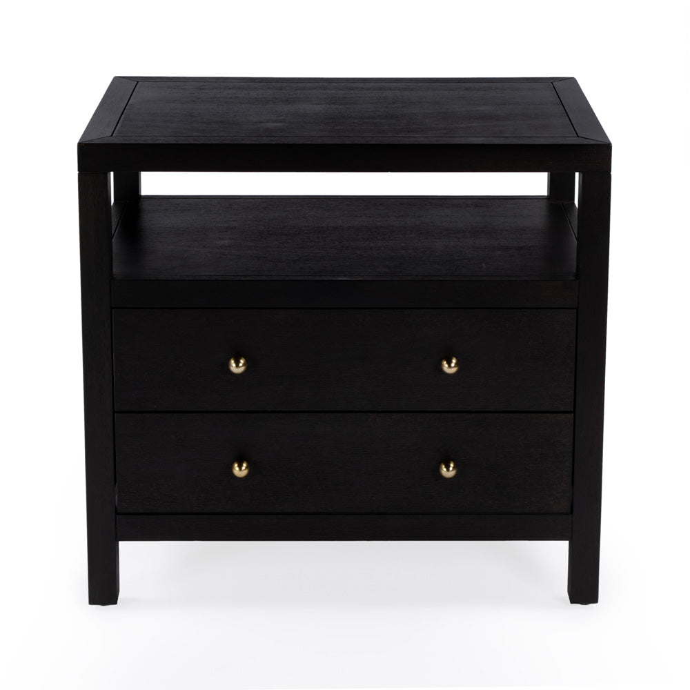 Butler Specialty Company - Nora 28 in. W 2 Drawer Wood Nightstand, Coffee - 5732451
