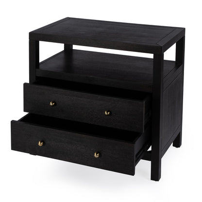 Butler Specialty Company - Nora 28 in. W 2 Drawer Wood Nightstand, Coffee - 5732451