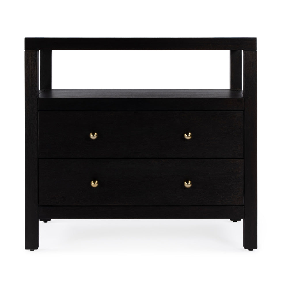 Butler Specialty Company - Nora 28 in. W 2 Drawer Wood Nightstand, Coffee - 5732451