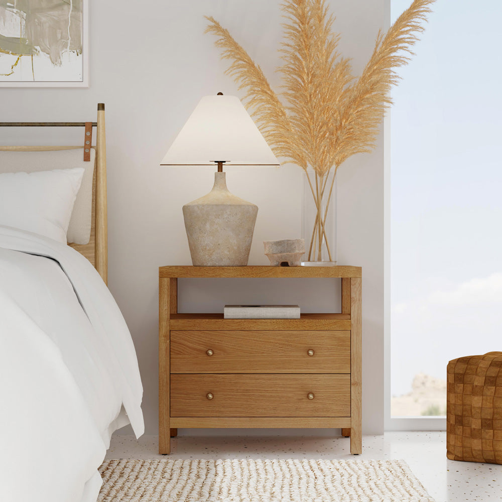 Butler Specialty Company - Nora 28 in. W 2 Drawer Wood Nightstand, Natural - 5732452