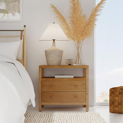 Butler Specialty Company - Nora 28 in. W 2 Drawer Wood Nightstand, Natural - 5732452