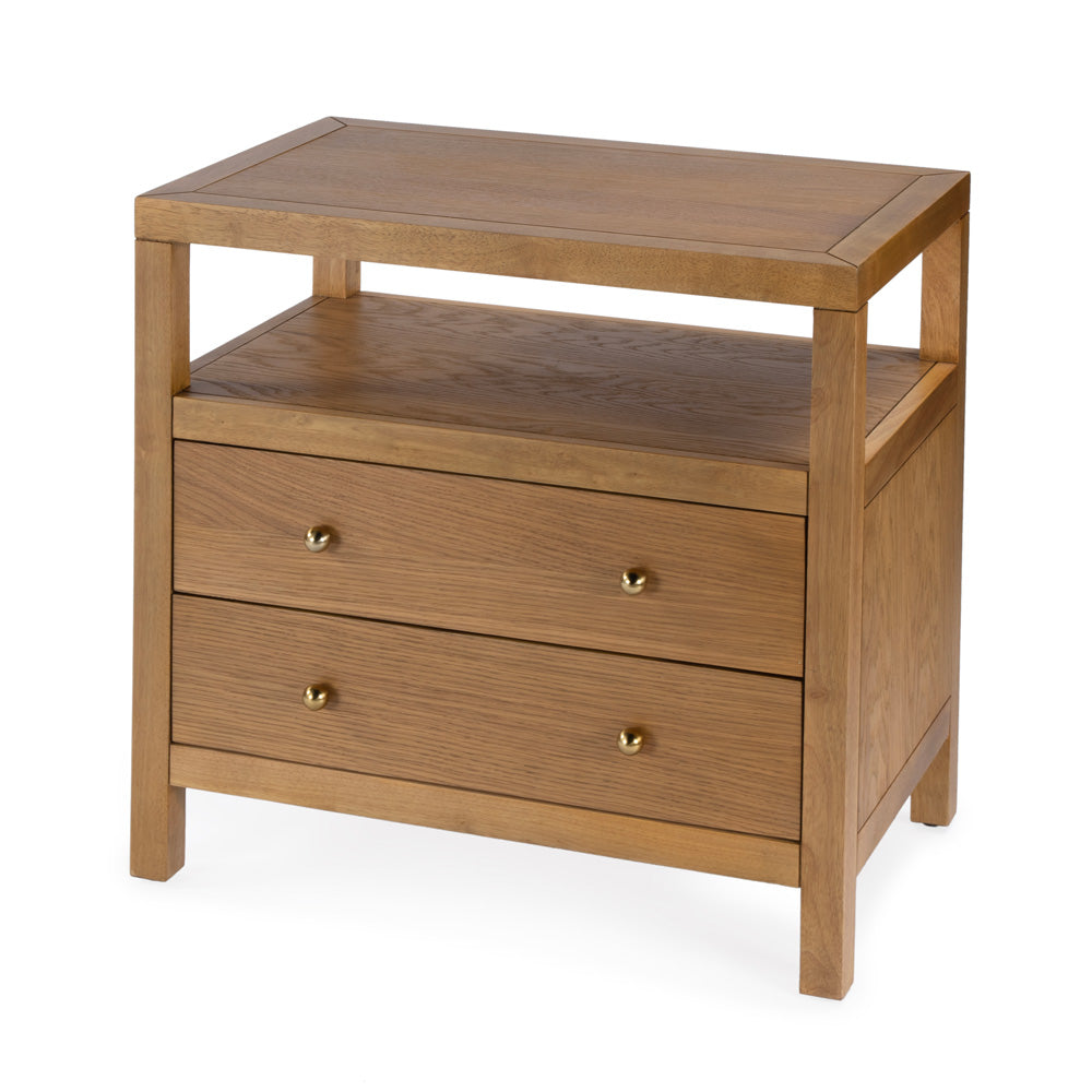 Butler Specialty Company - Nora 28 in. W 2 Drawer Wood Nightstand, Natural - 5732452