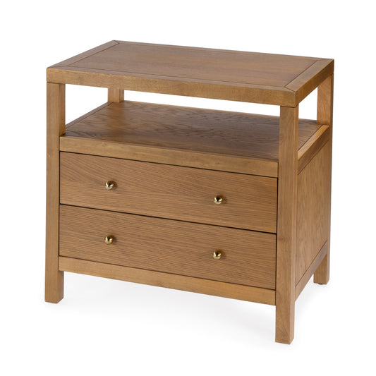 Butler Specialty Company - Nora 28 in. W 2 Drawer Wood Nightstand, Natural - 5732452