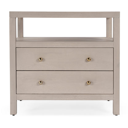 Butler Specialty Company - Nora 28 in. W 2 Drawer Wood Nightstand, Taupe - 5732450