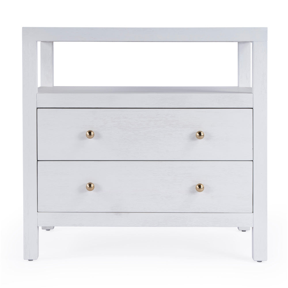 Butler Specialty Company - Nora 28 in. W 2 Drawer Wood Nightstand, White - 5732477