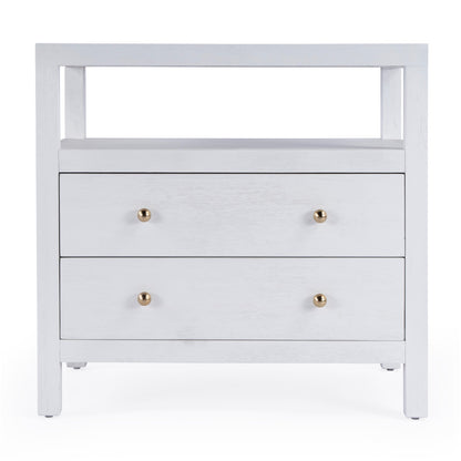 Butler Specialty Company - Nora 28 in. W 2 Drawer Wood Nightstand, White - 5732477
