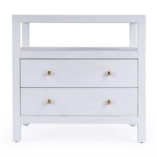 Butler Specialty Company - Nora 28 in. W 2 Drawer Wood Nightstand, White - 5732477