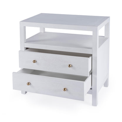Butler Specialty Company - Nora 28 in. W 2 Drawer Wood Nightstand, White - 5732477