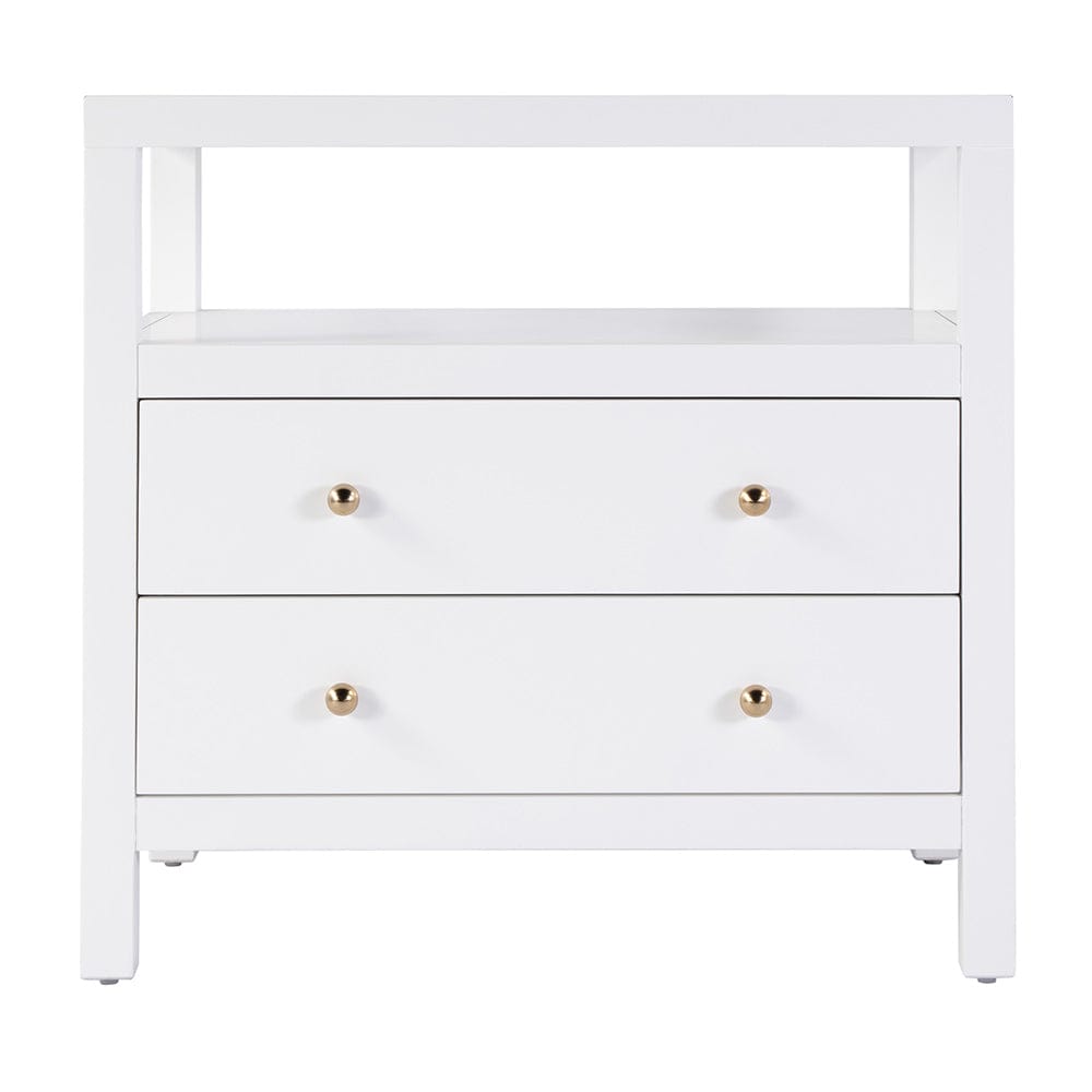 Butler Specialty Company - Nora 28 in. W Rectangular 2 Drawer Wide Nightstand w Open Shelf, White - 5732304 View 3