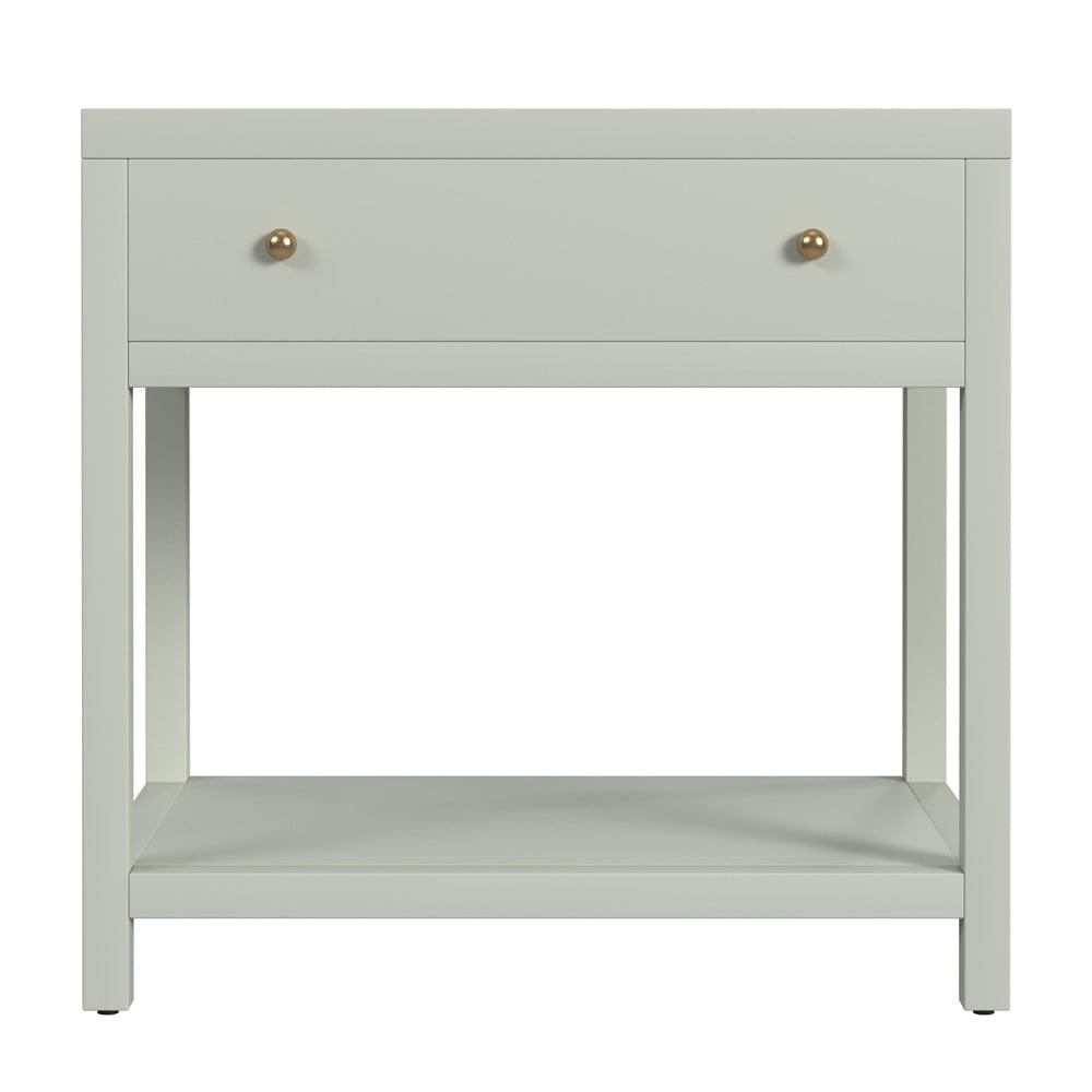 Butler Specialty Company - Nora 30 in. W Rectangular Wood 1 Drawer Wide Nightstand w Lower Open Shelf, Sage Green - 5943480 view 3