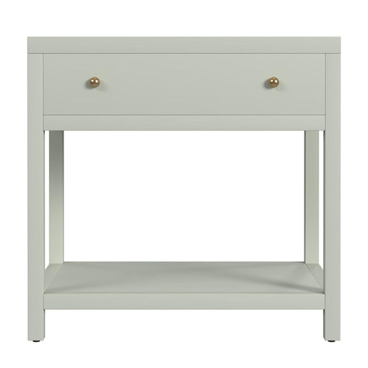Butler Specialty Company - Nora 30 in. W Rectangular Wood 1 Drawer Wide Nightstand w Lower Open Shelf, Sage Green - 5943480 view 3
