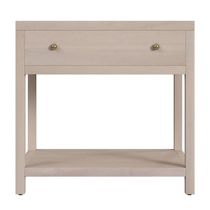 Butler Specialty Company - Nora 30 in. W Rectangular Wood 1 Drawer Wide Nightstand w Lower Open Shelf, Taupe - 5943450 View 2