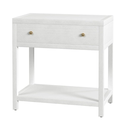 Butler Specialty Company - Nora 30 in. W Rectangular Wood 1 Drawer Wide Nightstand w Lower Open Shelf, White - 5943477 view 1