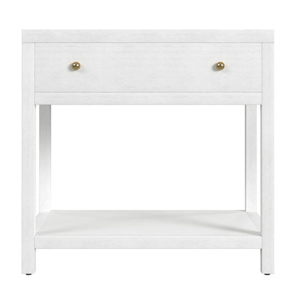 Butler Specialty Company - Nora 30 in. W Rectangular Wood 1 Drawer Wide Nightstand w Lower Open Shelf, White - 5943477 view 3
