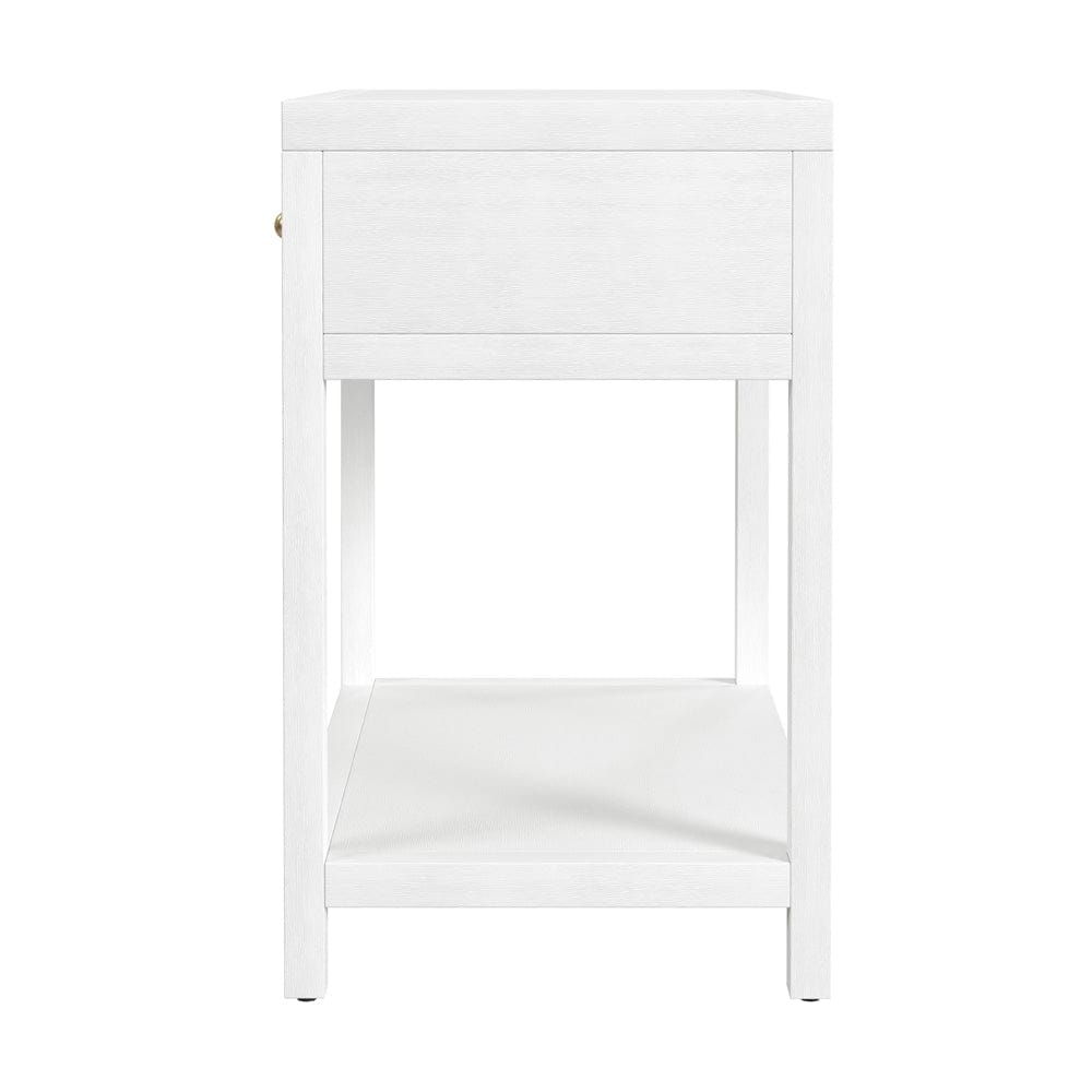 Butler Specialty Company - Nora 30 in. W Rectangular Wood 1 Drawer Wide Nightstand w Lower Open Shelf, White - 5943477 view 4