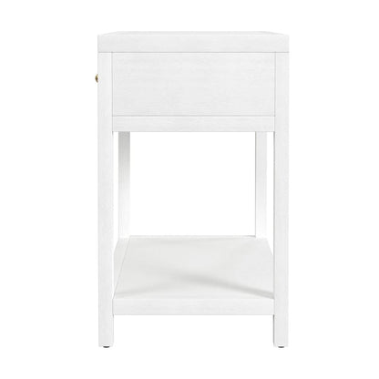 Butler Specialty Company - Nora 30 in. W Rectangular Wood 1 Drawer Wide Nightstand w Lower Open Shelf, White - 5943477 view 4