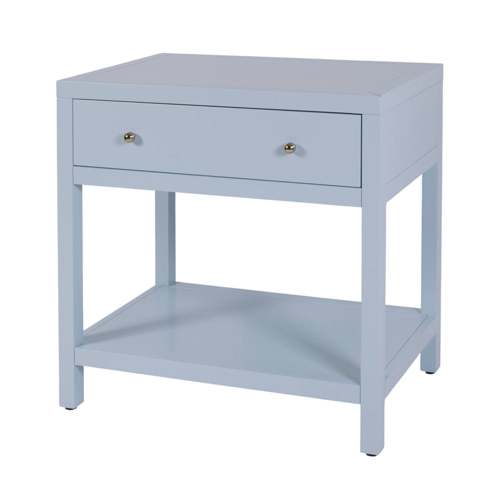 Butler Specialty Company - Nora 30 in. W Rectangular Wood 1 Drawer Wide Nightstand with Lower Open Shelf, Light Blue - 5943522 view 1