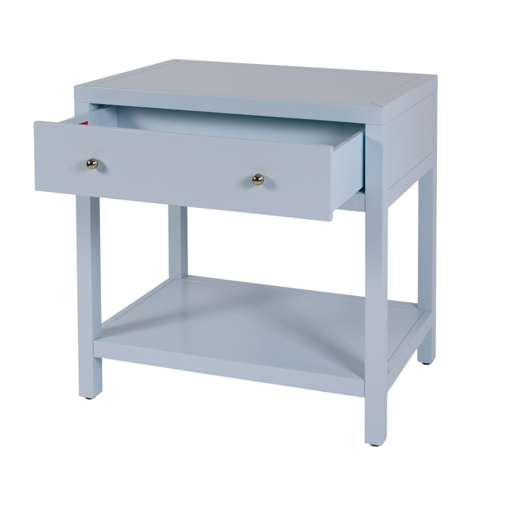 Butler Specialty Company - Nora 30 in. W Rectangular Wood 1 Drawer Wide Nightstand with Lower Open Shelf, Light Blue - 5943522 view 3