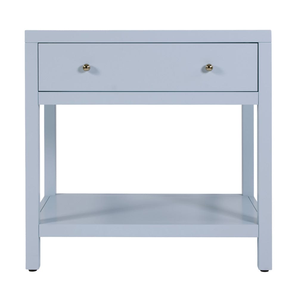 Butler Specialty Company - Nora 30 in. W Rectangular Wood 1 Drawer Wide Nightstand with Lower Open Shelf, Light Blue - 5943522 view 4