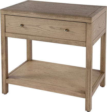 Butler Specialty Company Nora 30 in. W Wood 1 Drawer Wide Nightstand with Shelf  - Light Brown - 5943492 view 1