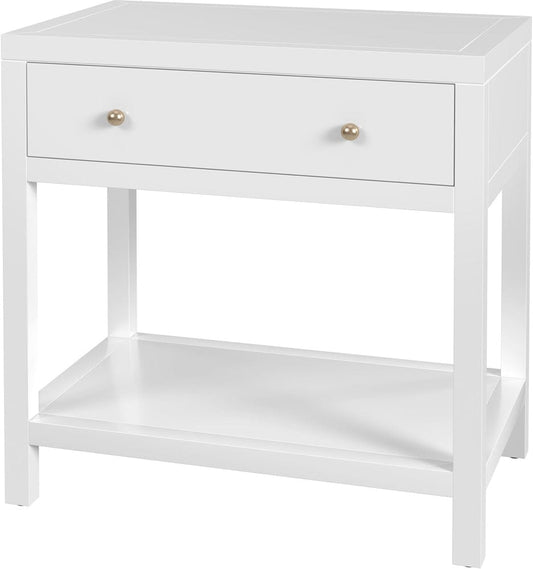 Butler Specialty Company Nora 30 in. W Wood 1 Drawer Wide Nightstand with Shelf  - White - 5943304 view 1