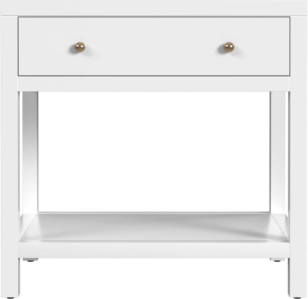 Butler Specialty Company Nora 30 in. W Wood 1 Drawer Wide Nightstand with Shelf  - White - 5943304 view 2