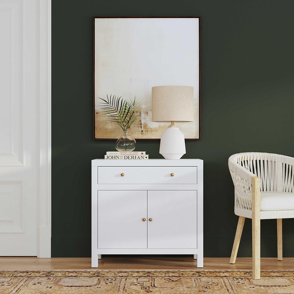 Butler Specialty Company - Nora 31 in. W Wood 1 Drawer 2 Door Accent Storage Cabinet, White - 5851477 View 5