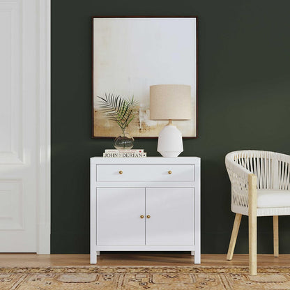 Butler Specialty Company - Nora 31 in. W Wood 1 Drawer 2 Door Accent Storage Cabinet, White - 5851477 View 5