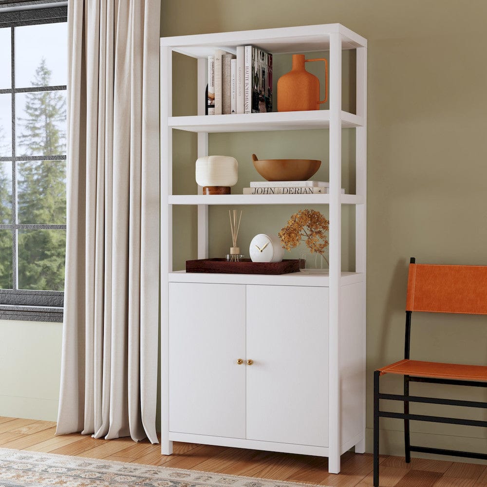 Butler Specialty Company - Nora 32 in W. x 72 in. H Wood 3- Tier Etagere Bookcase, White - 5850477 view 6
