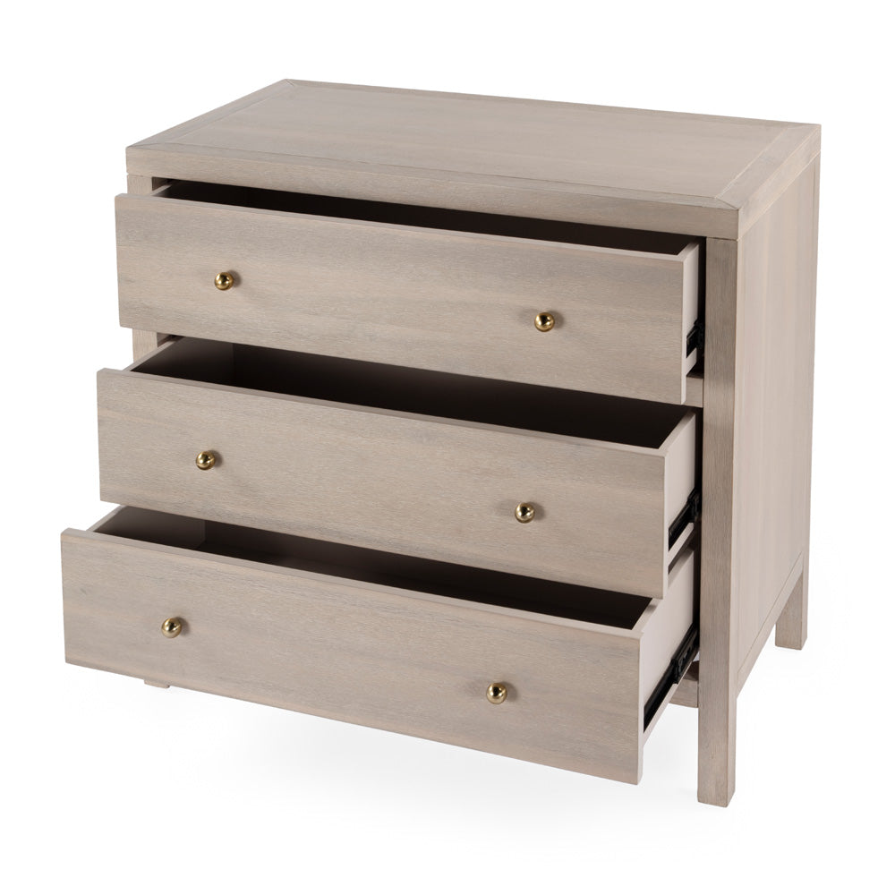 Butler Specialty Company - Nora 34 in. W 3 Drawer Wood Dresser, Taupe - 5731450