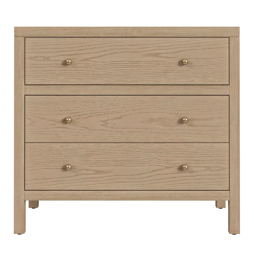 Butler Specialty Company - Nora 34 in. W Wood 3 Drawer Chest, Light Brown - 5731492 view 2