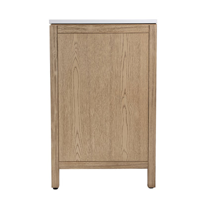 Butler Specialty Company - Nora 36 in. W Quartz and Wood Single Sink 3 Drawer Bathroom Vanity Set, Light Brown - 5958492 View 4