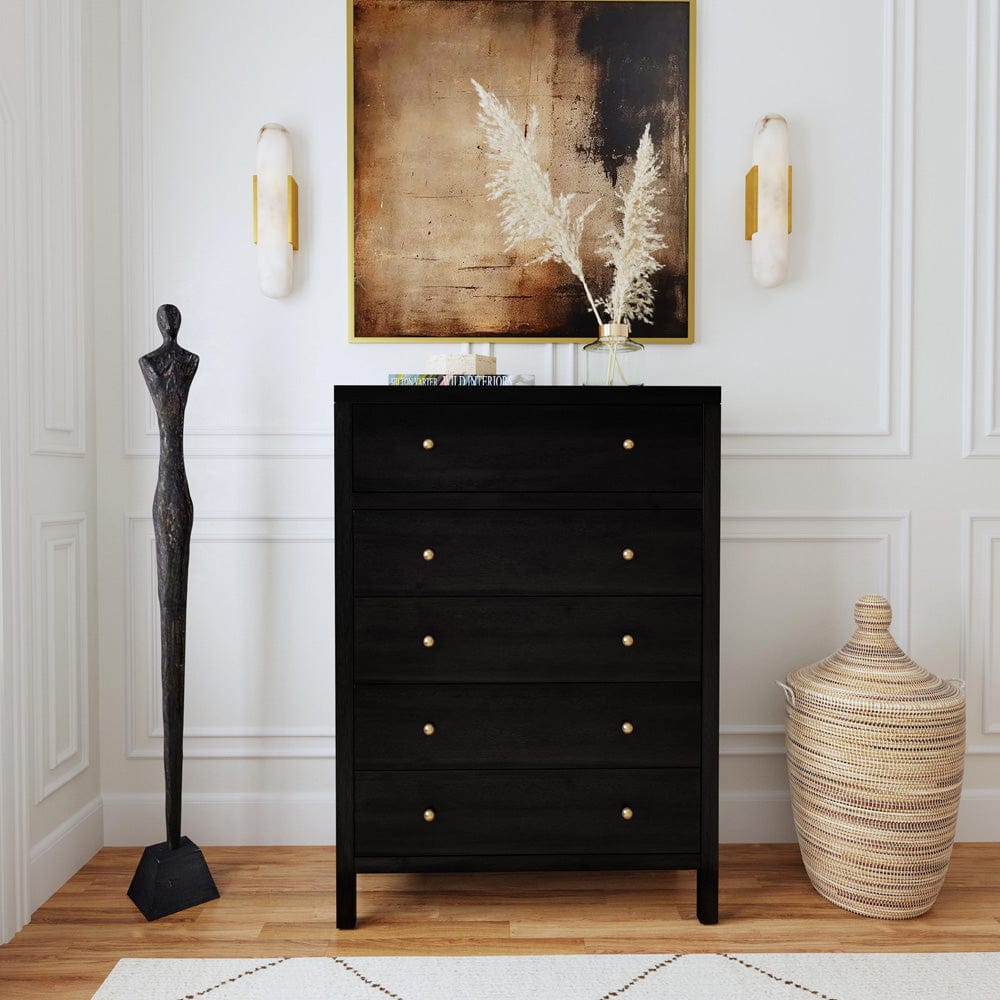 Butler Specialty Company Nora 36 in. W Rectangular Wood 5 Drawer Tall Dresser  - Coffee - 5944451 view 7