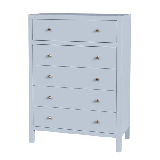 Butler Specialty Company - Nora 36 in. W Rectangular Wood 5 Drawer Tall Dresser, Light Blue - 5944522 view 1