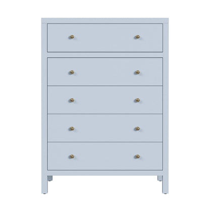 Butler Specialty Company - Nora 36 in. W Rectangular Wood 5 Drawer Tall Dresser, Light Blue - 5944522 view 3