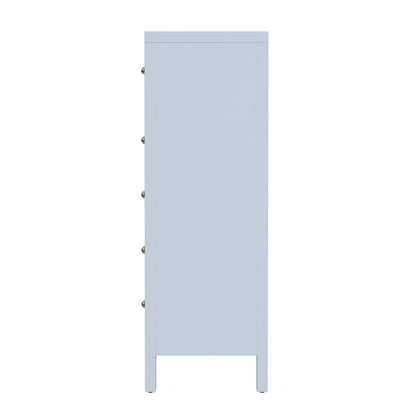 Butler Specialty Company - Nora 36 in. W Rectangular Wood 5 Drawer Tall Dresser, Light Blue - 5944522 view 4