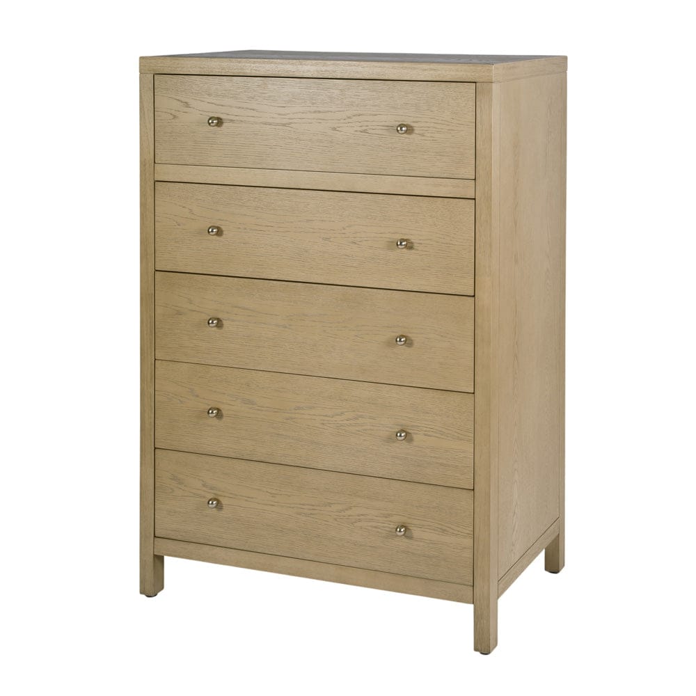 Butler Specialty Company - Nora 36 in. W Rectangular Wood 5 Drawer Tall Dresser, Light Brown - 5944492 view 1