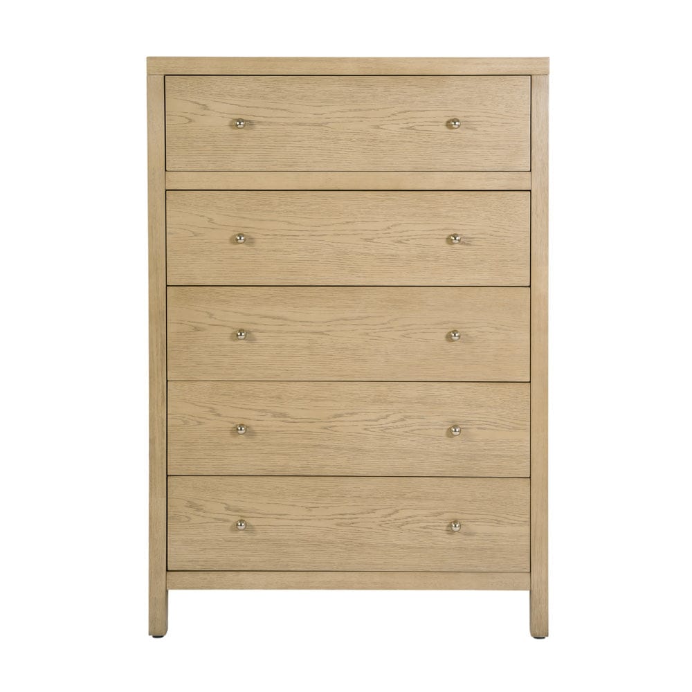 Butler Specialty Company - Nora 36 in. W Rectangular Wood 5 Drawer Tall Dresser, Light Brown - 5944492 view 4