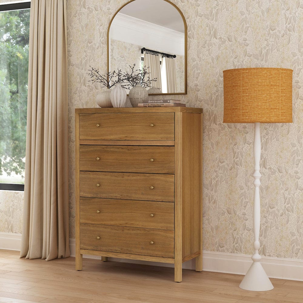 Butler Specialty Company - Nora 36 in. W Rectangular Wood 5 Drawer Tall Dresser - Natural - 5944452 view 8