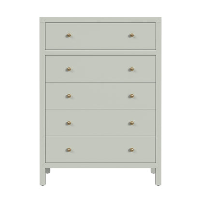Butler Specialty Company - Nora 36 in. W Rectangular Wood 5 Drawer Tall Dresser, Sage Green - 5944480 view 3