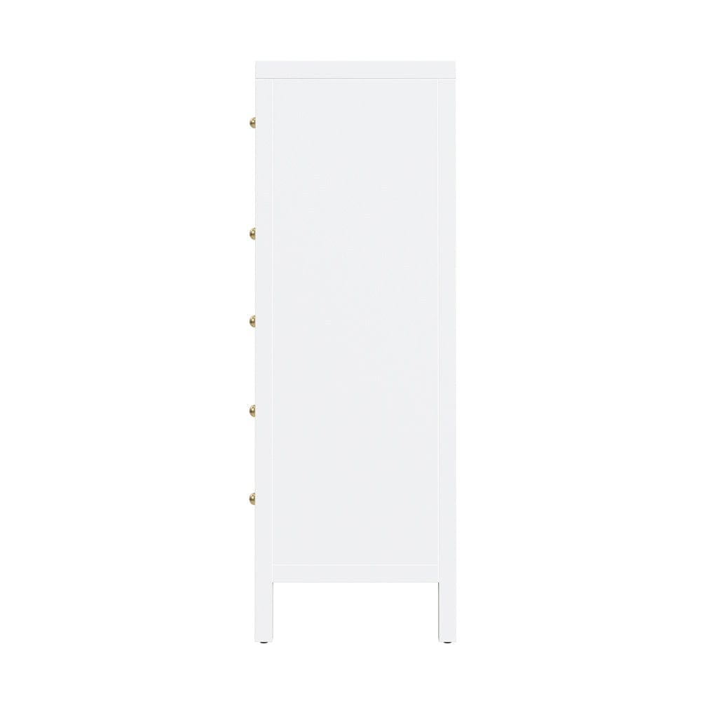 Butler Specialty Company - Nora 36 in. W Rectangular Wood 5 Drawer Tall Dresser, Smooth White - 5944304 view 3