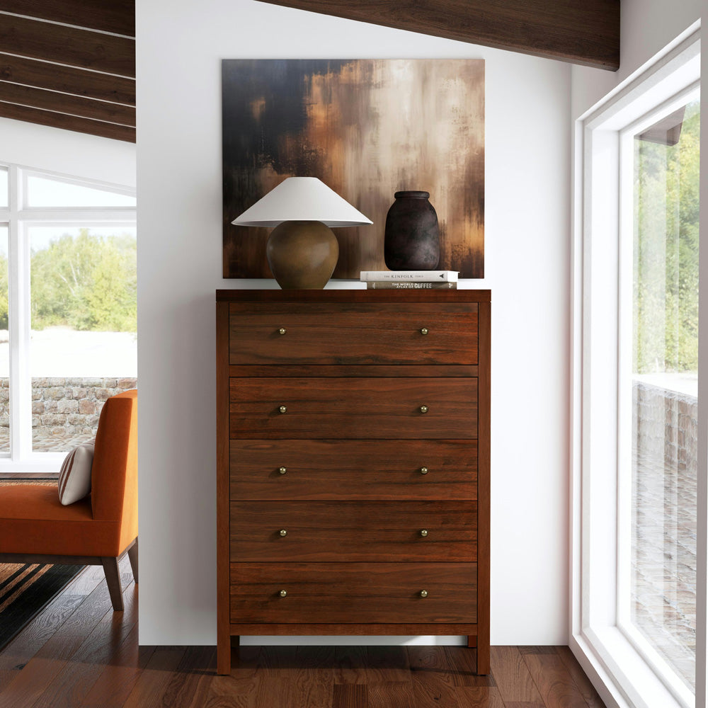 Butler Specialty Company - Nora 36 in. W Rectangular Wood 5 Drawer Tall Dresser, Walnut - 5944489 view 5