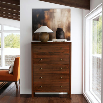 Butler Specialty Company - Nora 36 in. W Rectangular Wood 5 Drawer Tall Dresser, Walnut - 5944489 view 5