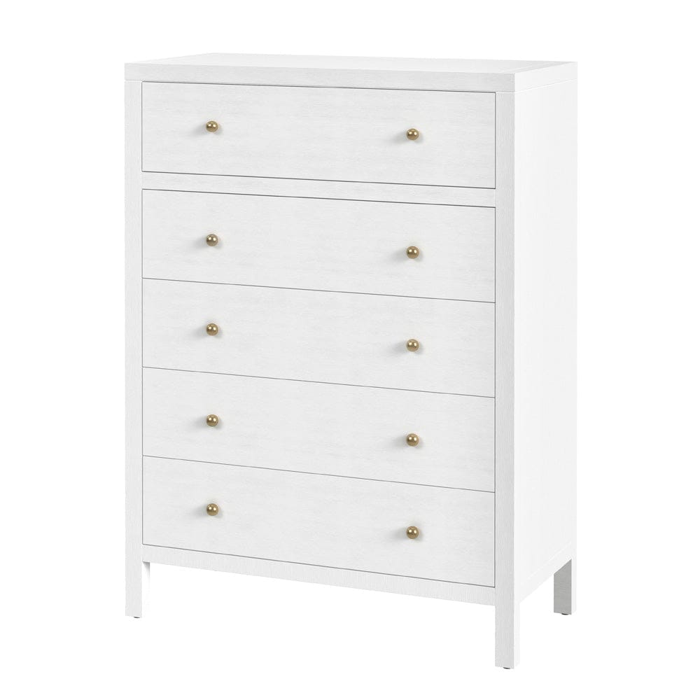 Butler Specialty Company - Nora 36 in. W Rectangular Wood 5 Drawer Tall Dresser, White - 5944477 view 1