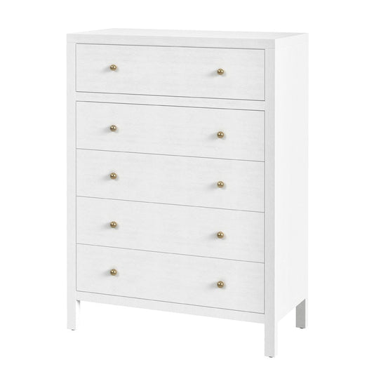 Butler Specialty Company - Nora 36 in. W Rectangular Wood 5 Drawer Tall Dresser, White - 5944477 view 1