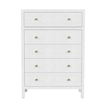 Butler Specialty Company - Nora 36 in. W Rectangular Wood 5 Drawer Tall Dresser, White - 5944477 view 3