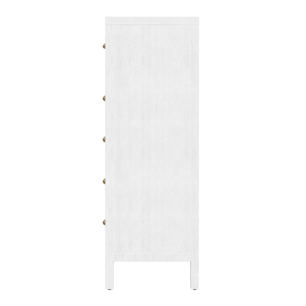 Butler Specialty Company - Nora 36 in. W Rectangular Wood 5 Drawer Tall Dresser, White - 5944477 view 4