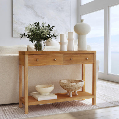 Butler Specialty Company - Nora 40 in. W 2 Drawer Wood Console Table, Natural - 5739452
